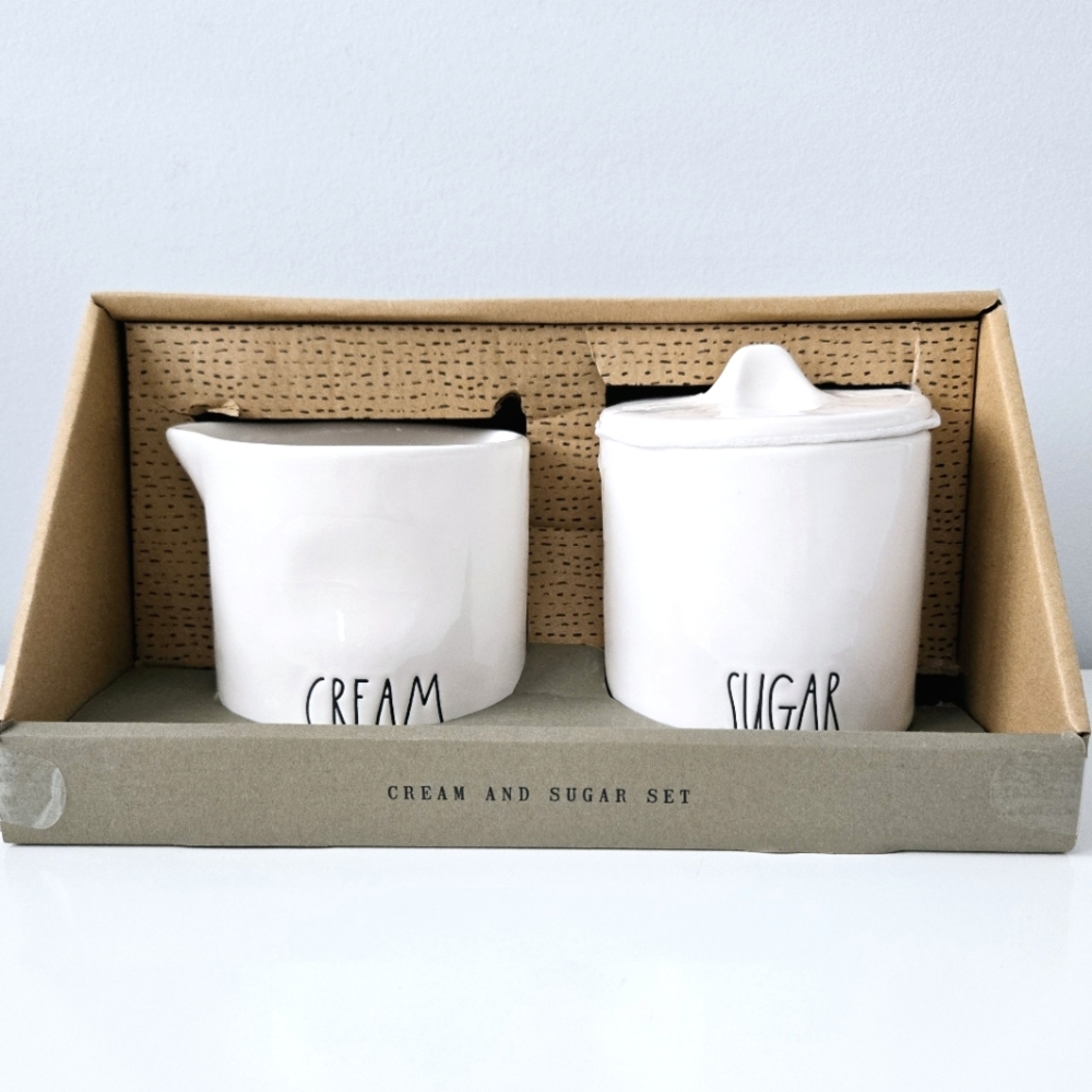 NEW Rae Dunn Cream & Sugar Dispenser Set